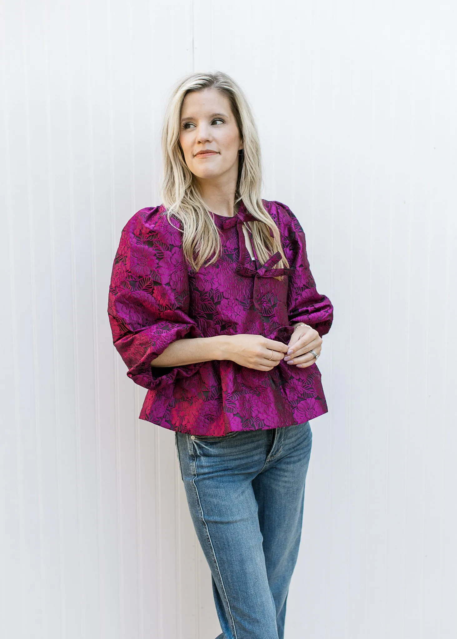 Magenta Bows Top