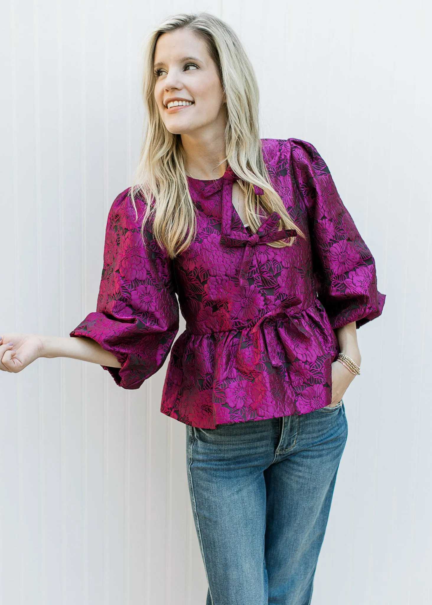 Magenta Bows Top
