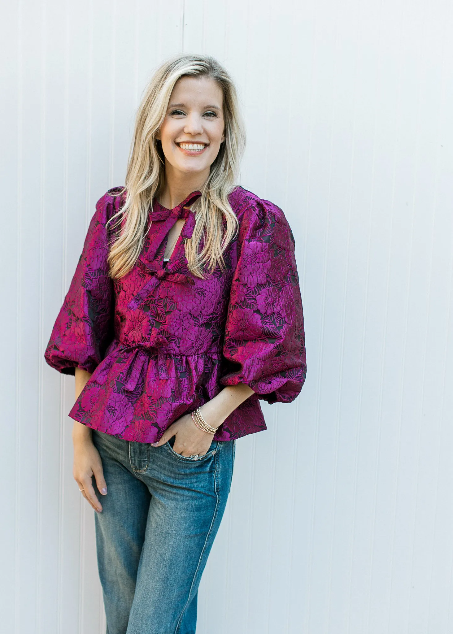 Magenta Bows Top