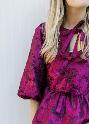 Magenta Bows Top