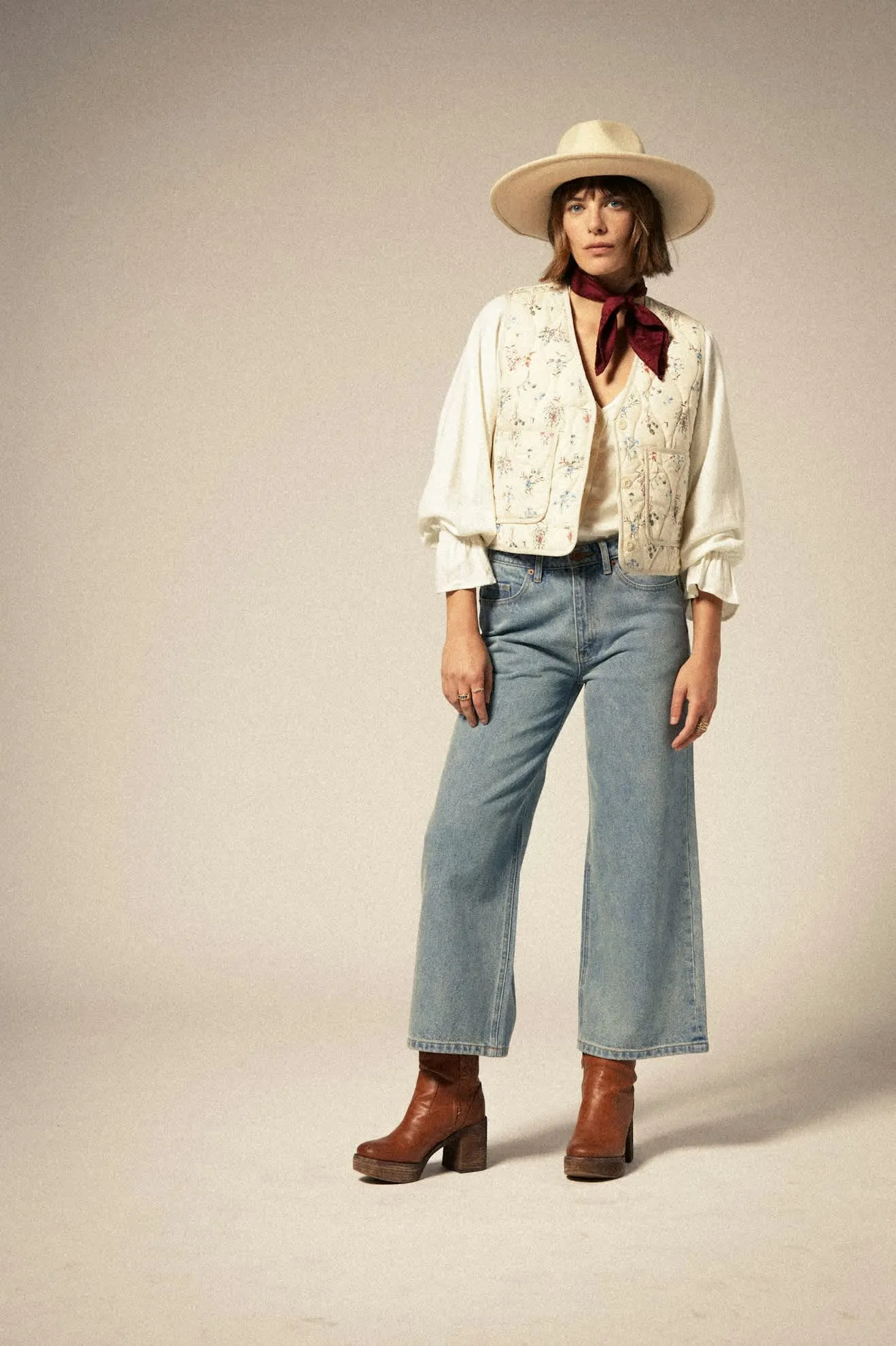 Margo Cropped 5-Pocket Pant - Light Denim