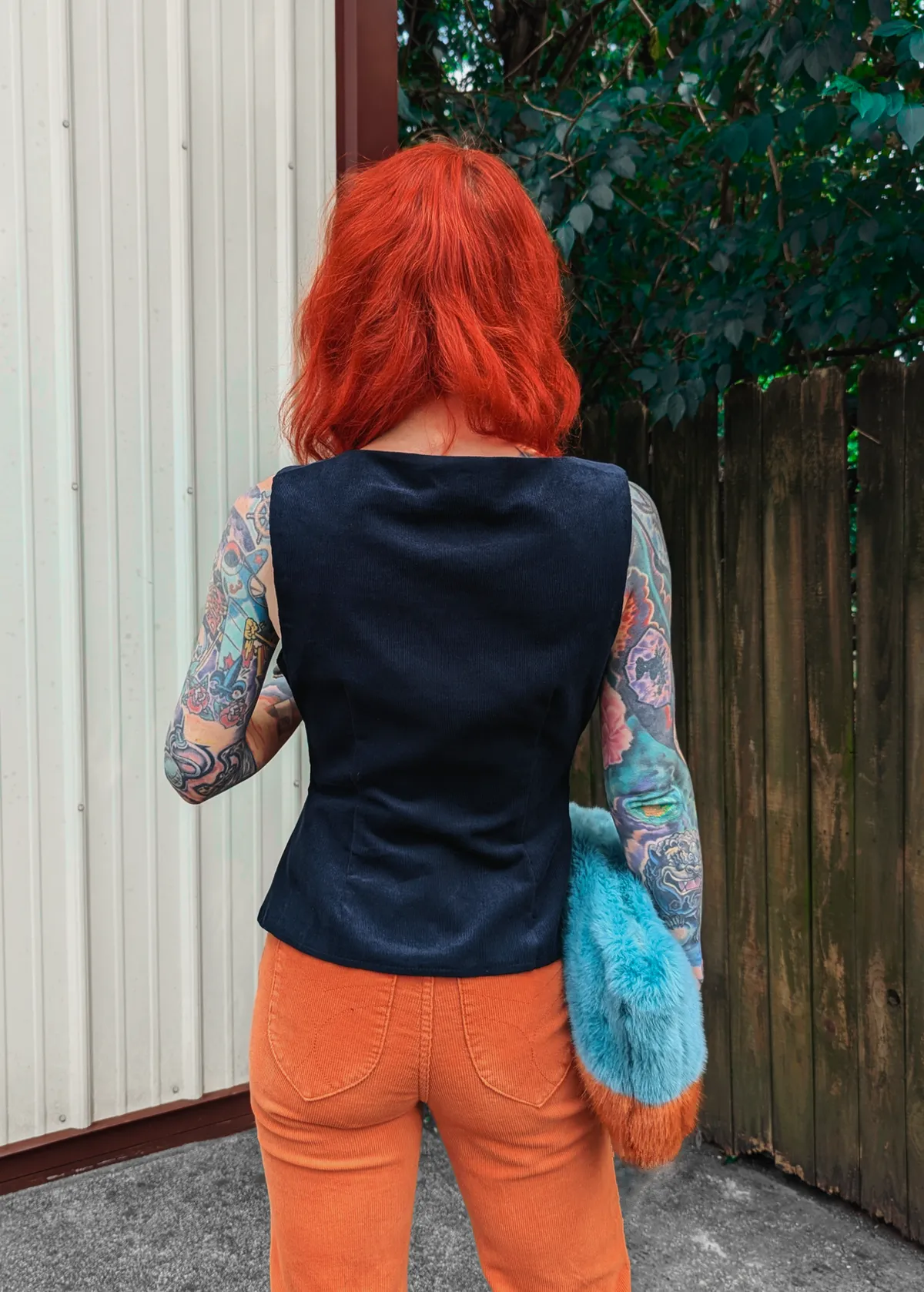 Marianne Navy Cord Vest