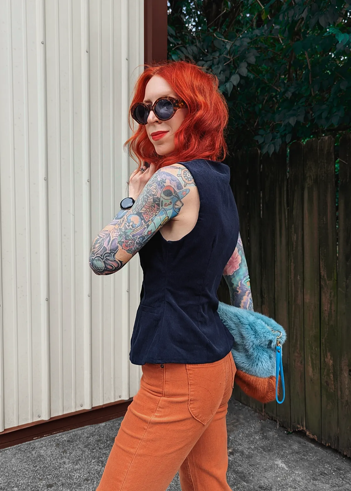 Marianne Navy Cord Vest