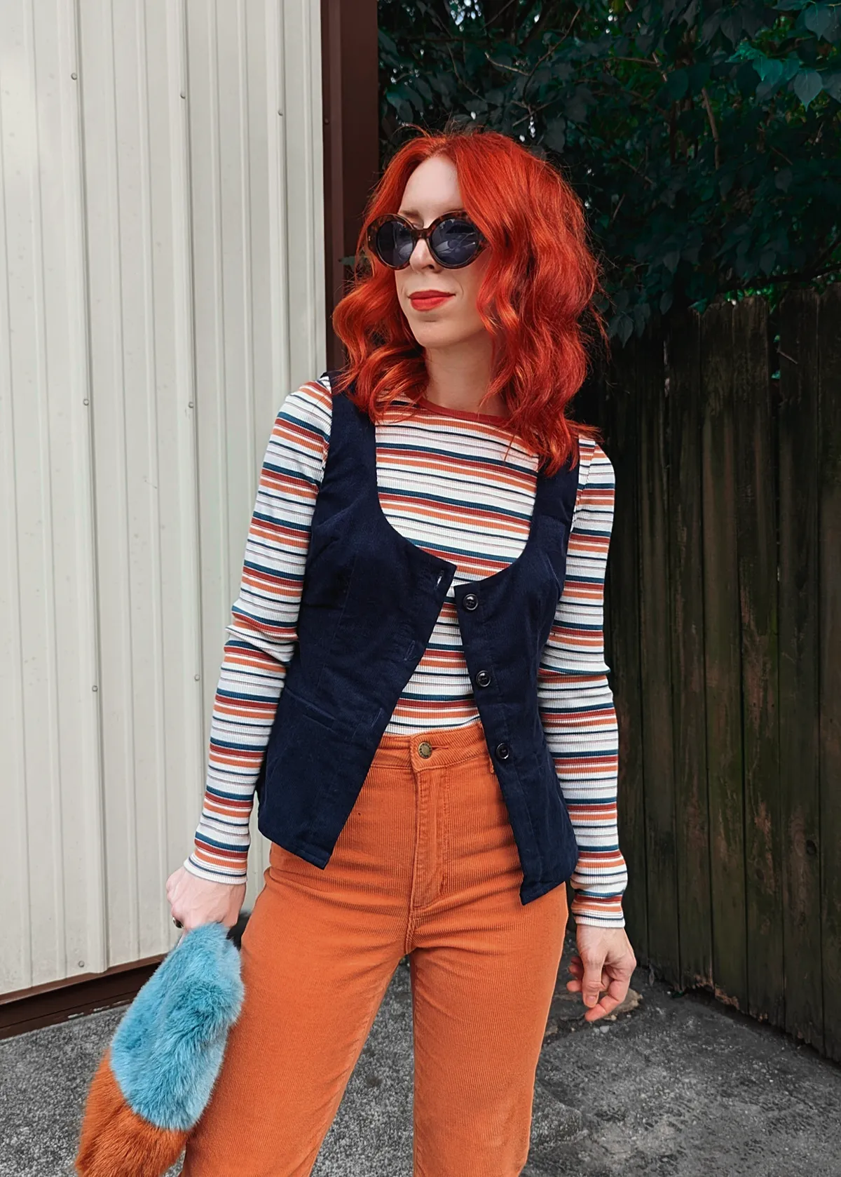Marianne Navy Cord Vest