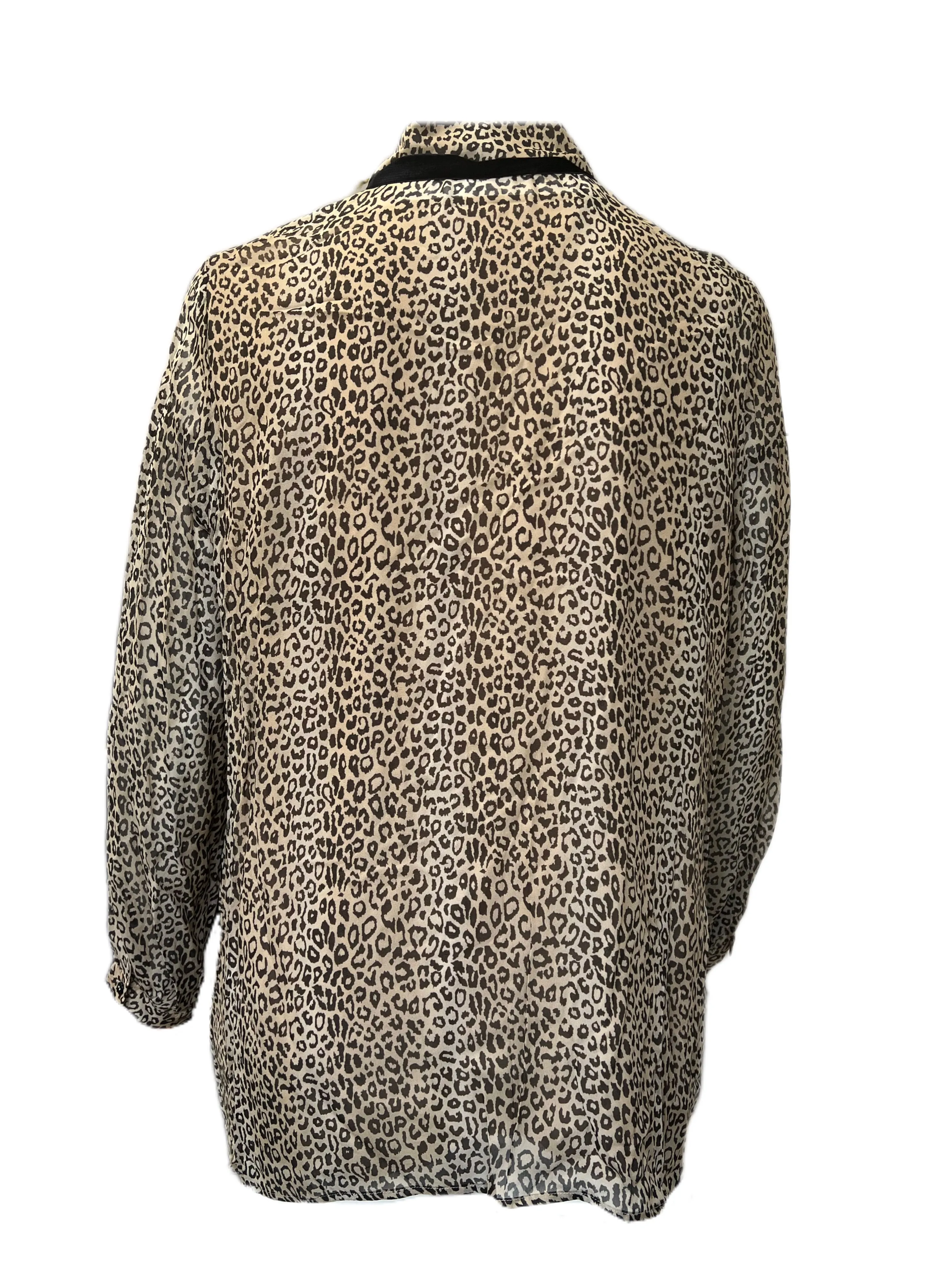 Marina Rinaldi Women's Brown Bilia Animal Printed Shirt NWT