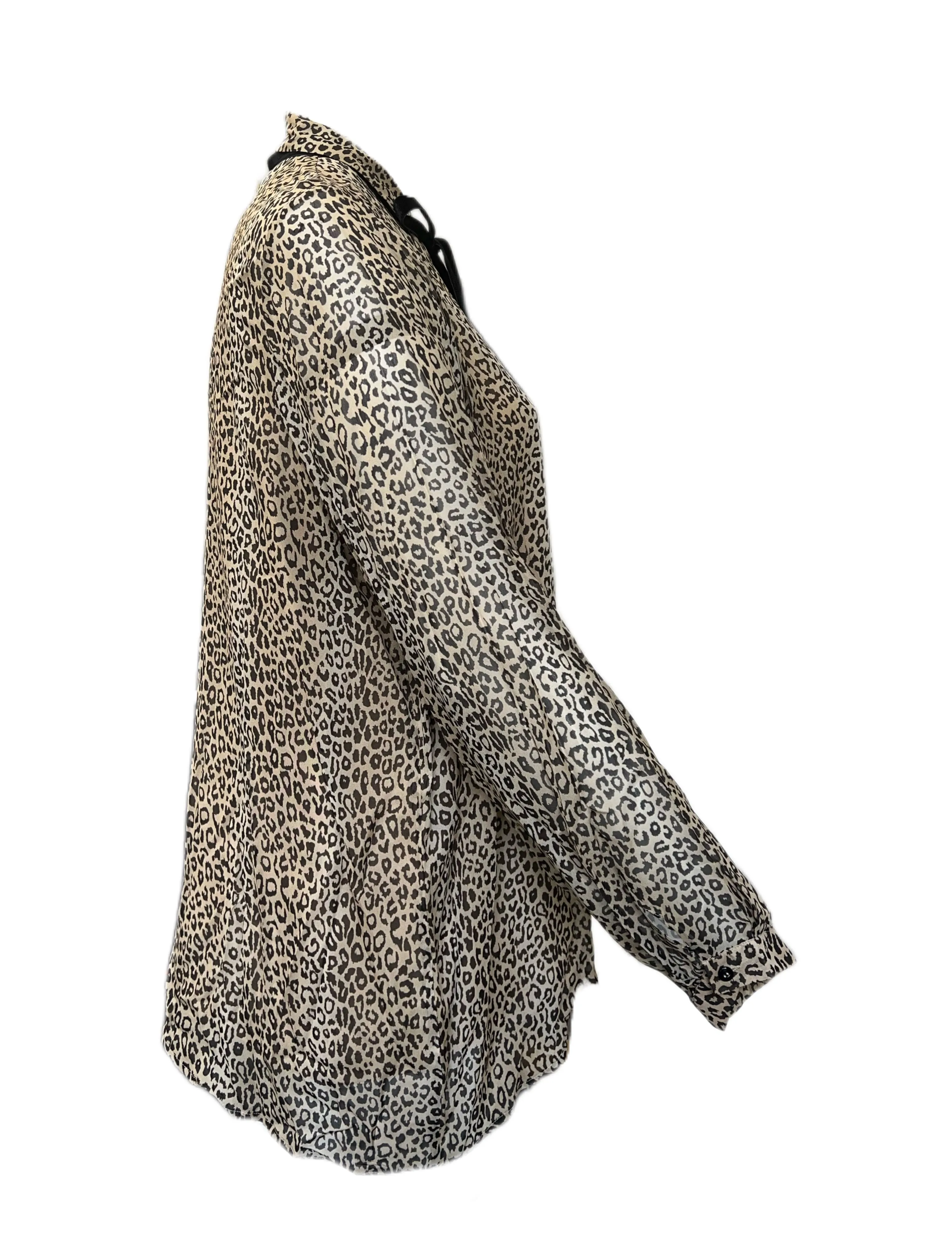 Marina Rinaldi Women's Brown Bilia Animal Printed Shirt NWT