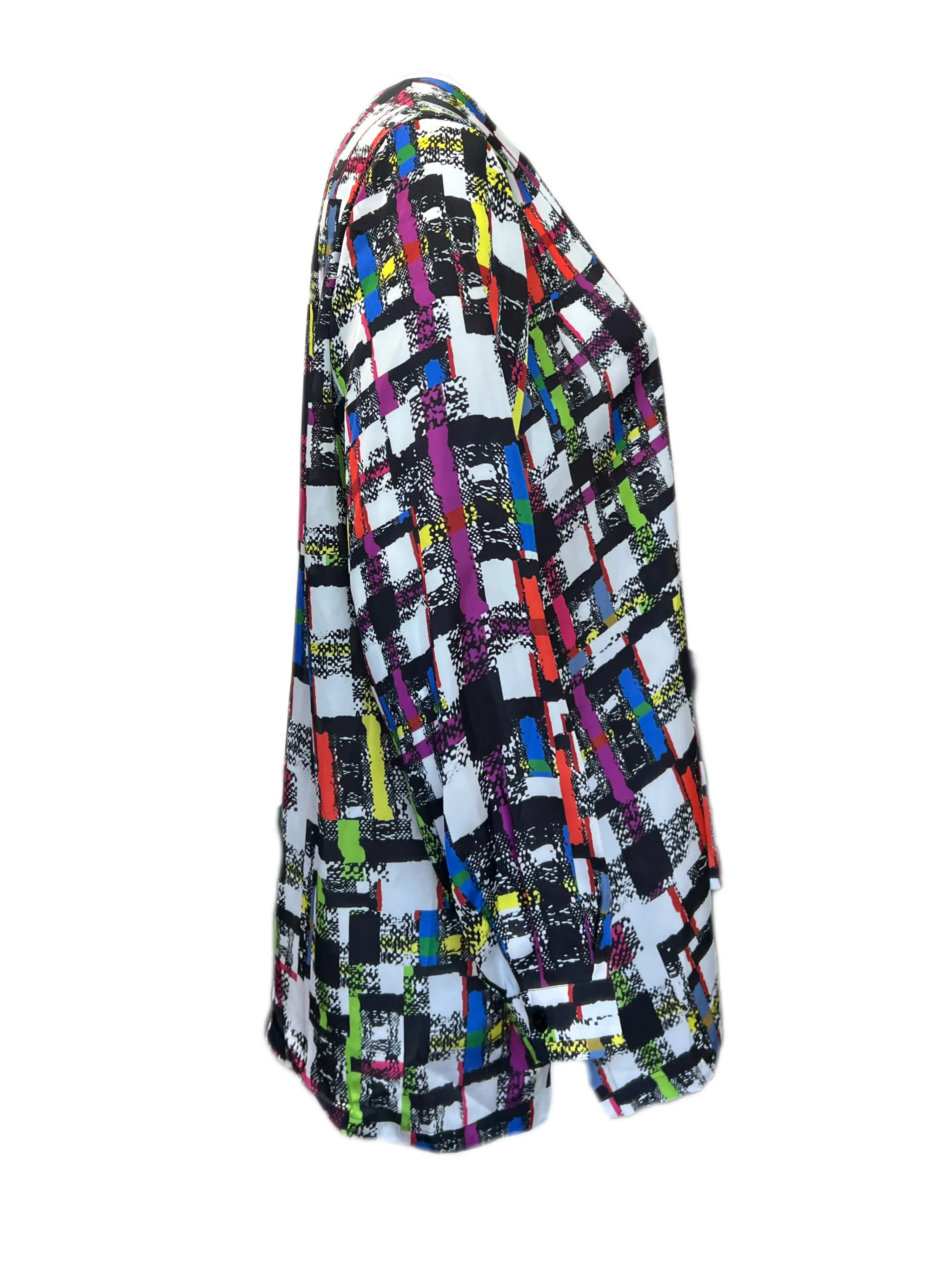 Marina Rinaldi Women's Multicolor Barbara Printed Shirt NWT