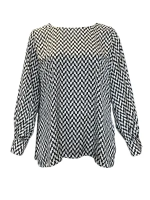 Marina Rinaldi Women's Nero Barolo Printed Top Size 18W/27 NWT