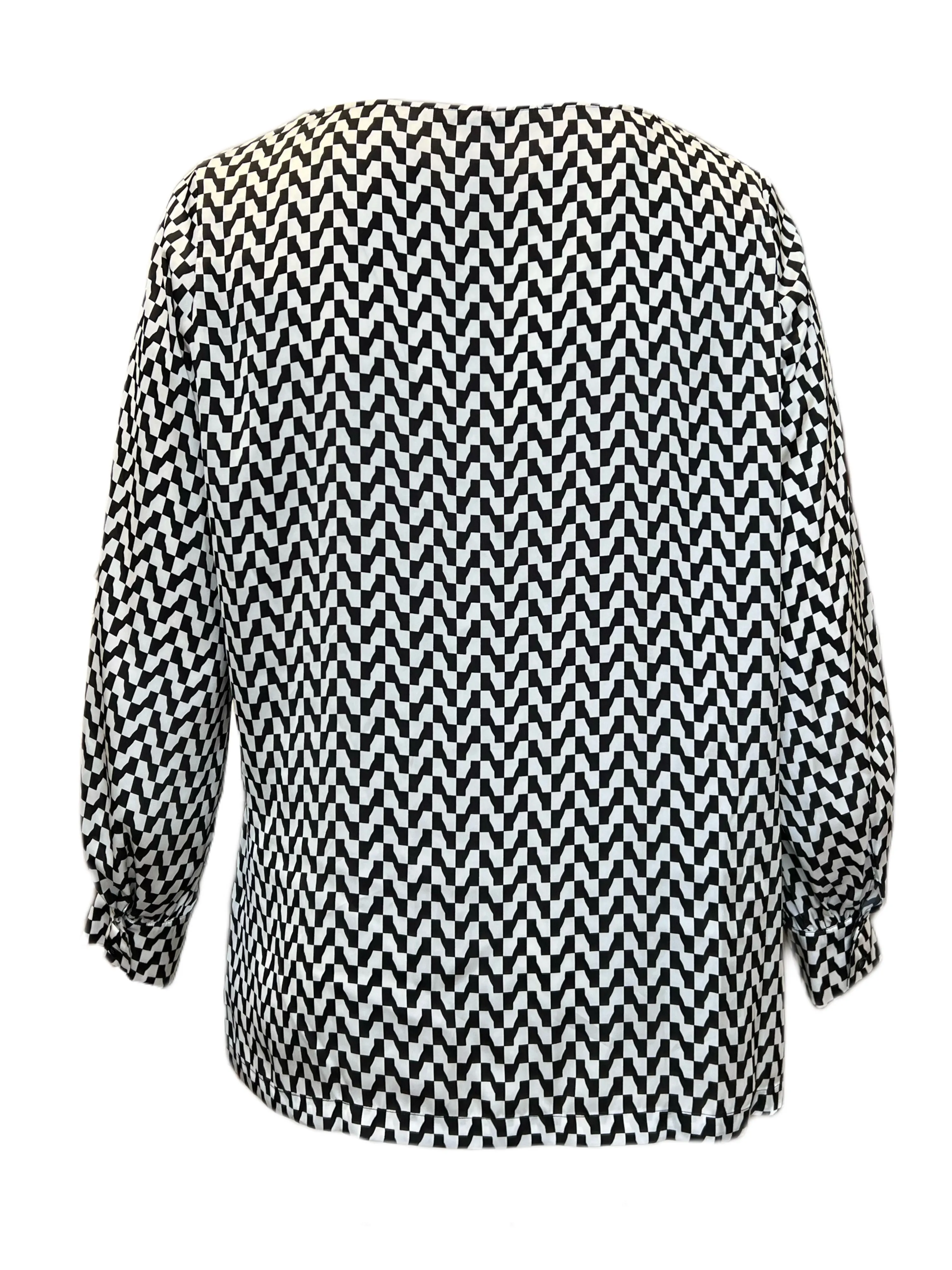 Marina Rinaldi Women's Nero Barolo Printed Top Size 18W/27 NWT