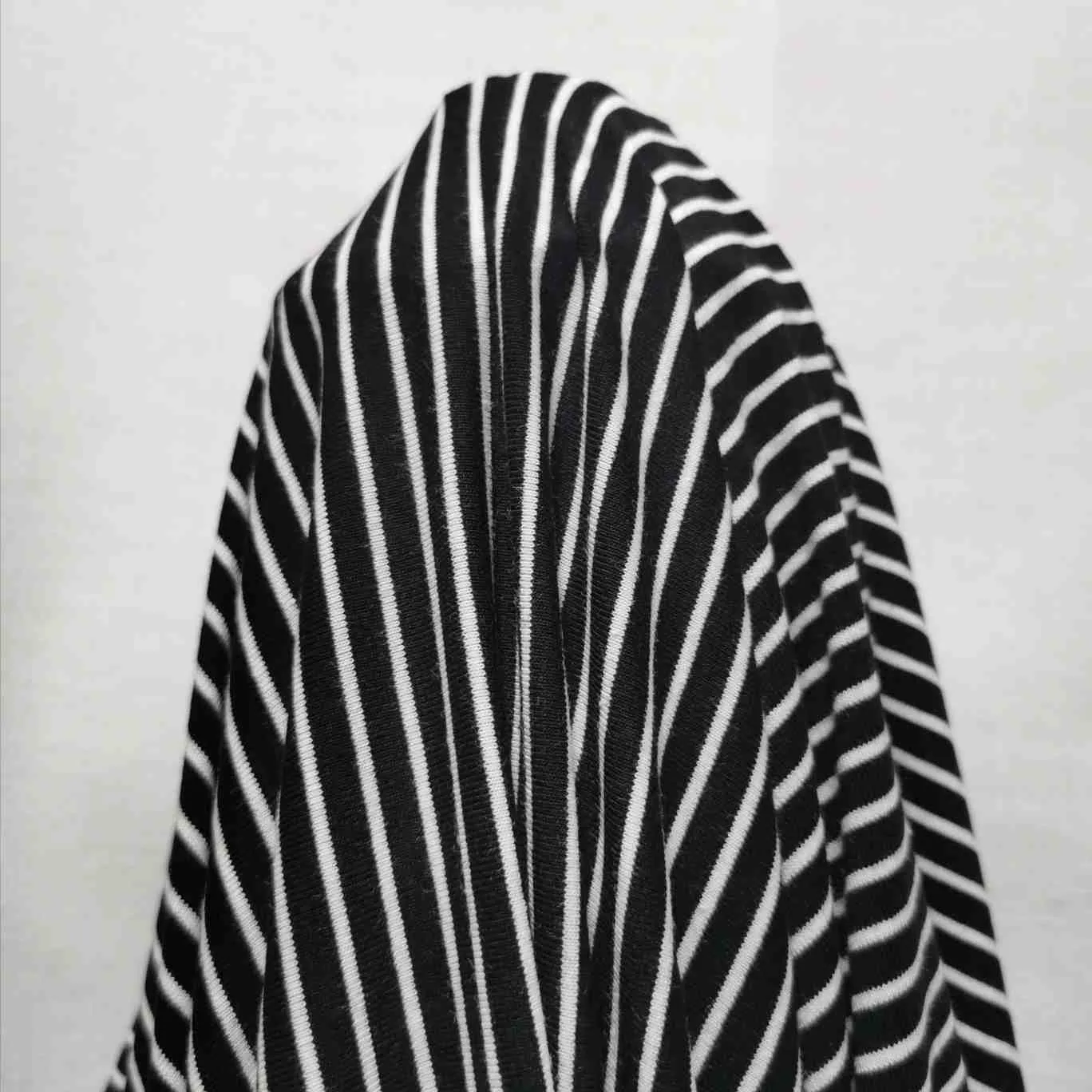Maritime Cotton Jersey, Black White Stripe