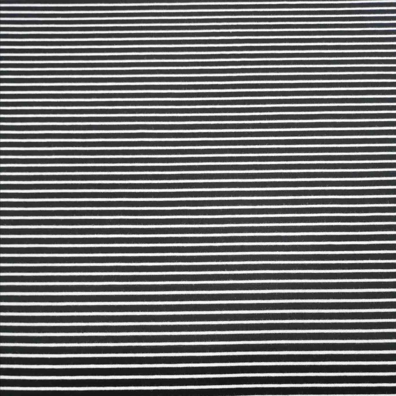 Maritime Cotton Jersey, Black White Stripe
