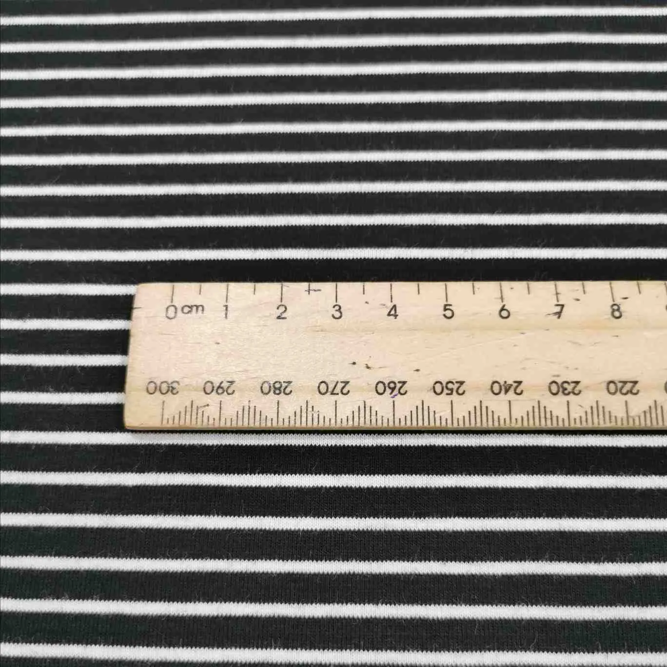 Maritime Cotton Jersey, Black White Stripe