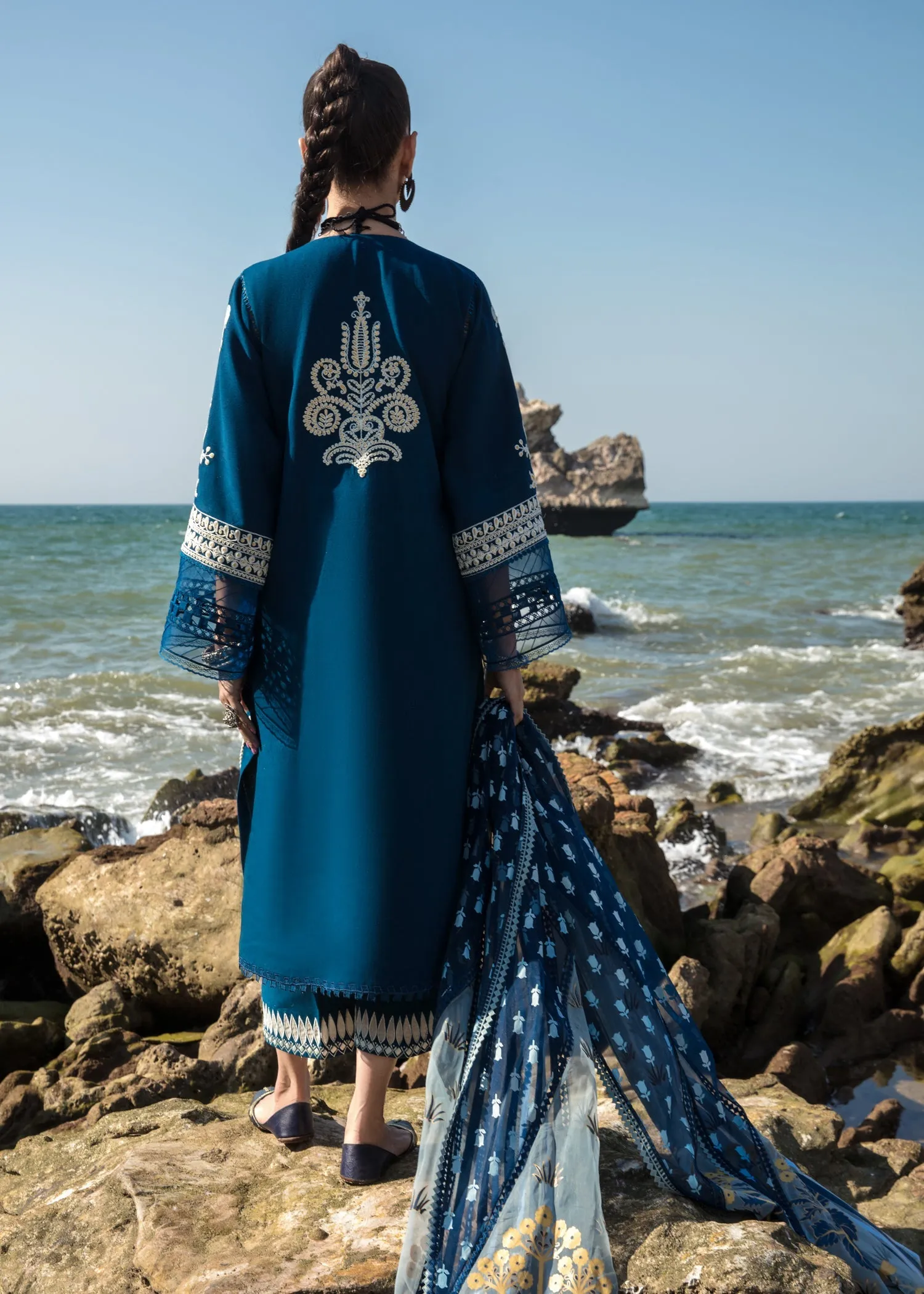 Marori Dreams Cobalt | Crimson Luxury Lawn Collection 2023 | Unstitched Embroidered Lawn Suits