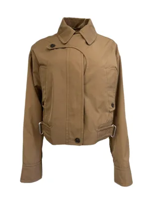 Max Mara Women's Brown Lana Windbreaker Jacket Size 12 NWT