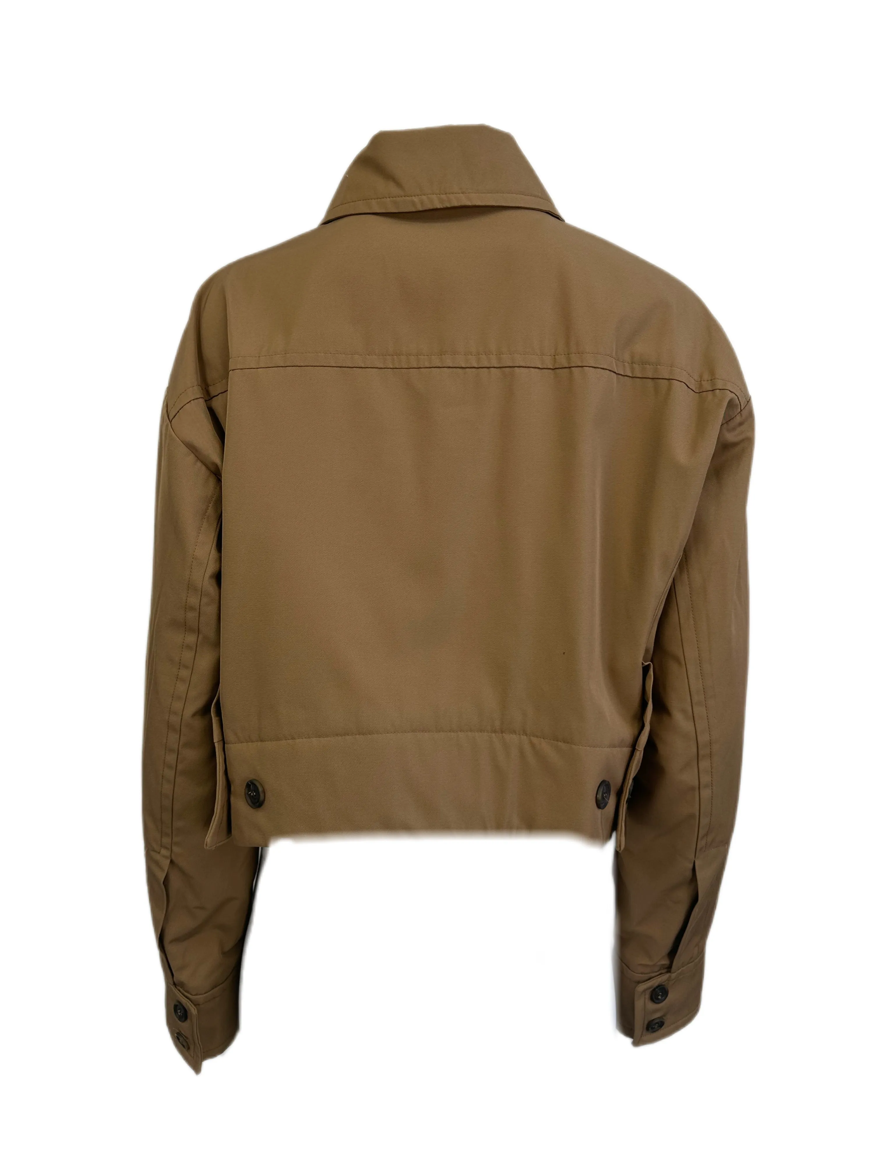 Max Mara Women's Brown Lana Windbreaker Jacket Size 12 NWT