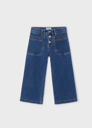 Mayoral Girls High Waisted Flare Jeans: Size 3 to 9 Years