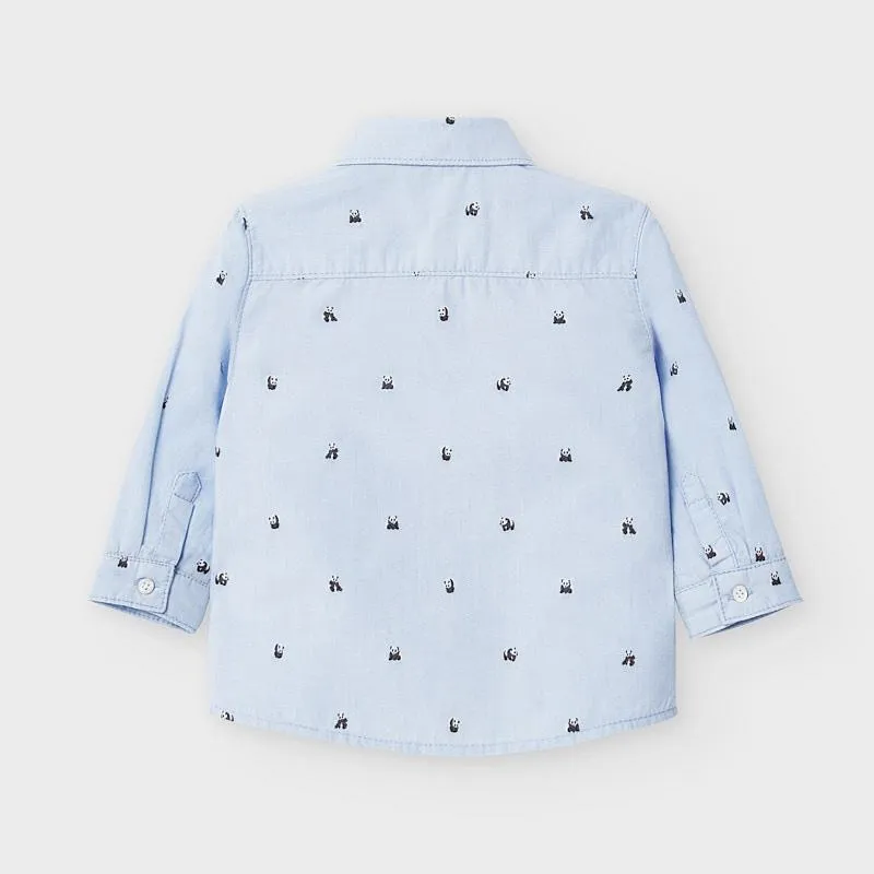 Mayoral Panda Printed Long Sleeved Shirt Baby Boy