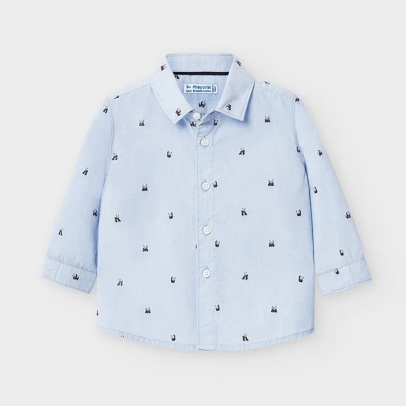 Mayoral Panda Printed Long Sleeved Shirt Baby Boy