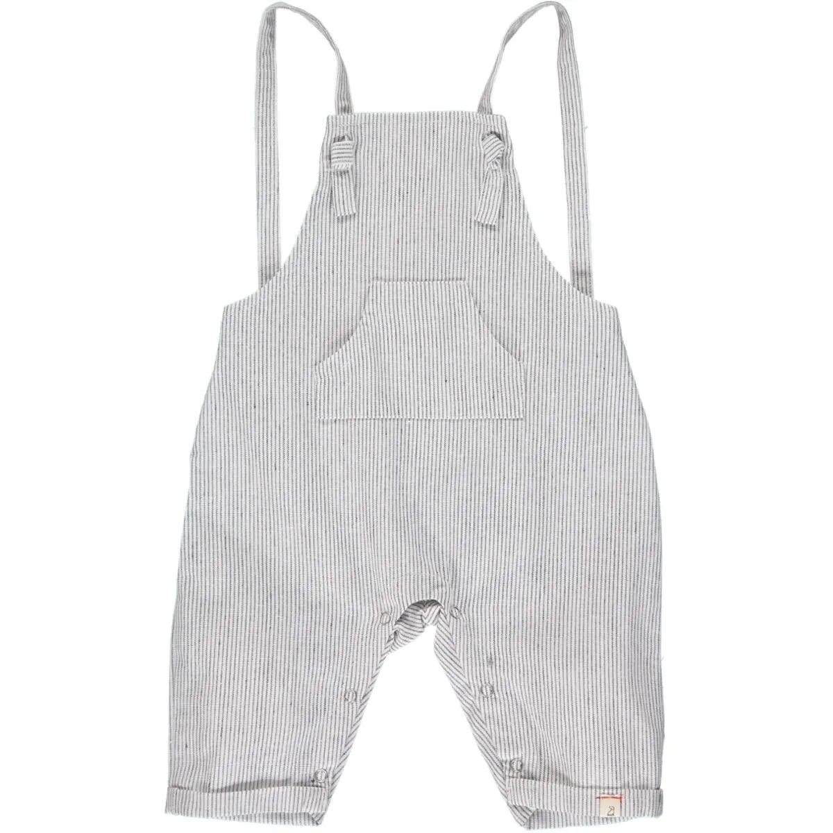 Me & Henry Grey Stripe Ahoy Shortie Overalls