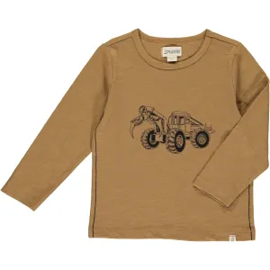 Me & Henry Tan Construction Cherokee Raglan Printed Tee