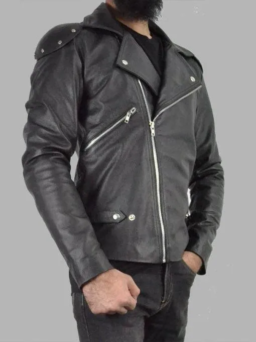 Mel Gibson Mad Max 1979 Black Leather Jacket