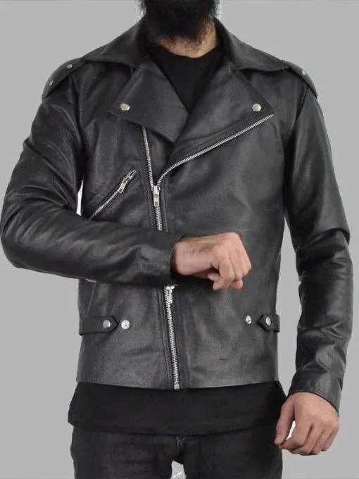 Mel Gibson Mad Max 1979 Black Leather Jacket