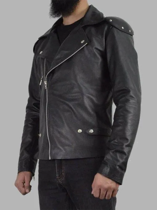 Mel Gibson Mad Max 1979 Black Leather Jacket