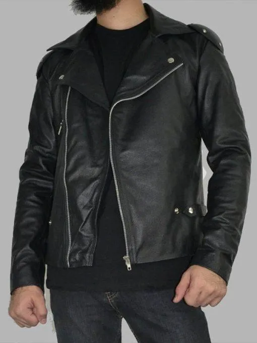 Mel Gibson Mad Max 1979 Black Leather Jacket