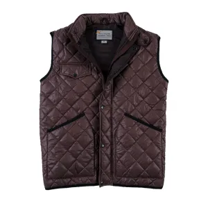 Men Brown Diamond Quilted Puffer Jacket