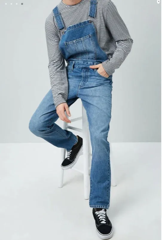 Men's Classic Blue Denim Overalls