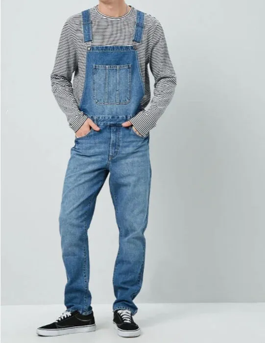 Men's Classic Blue Denim Overalls