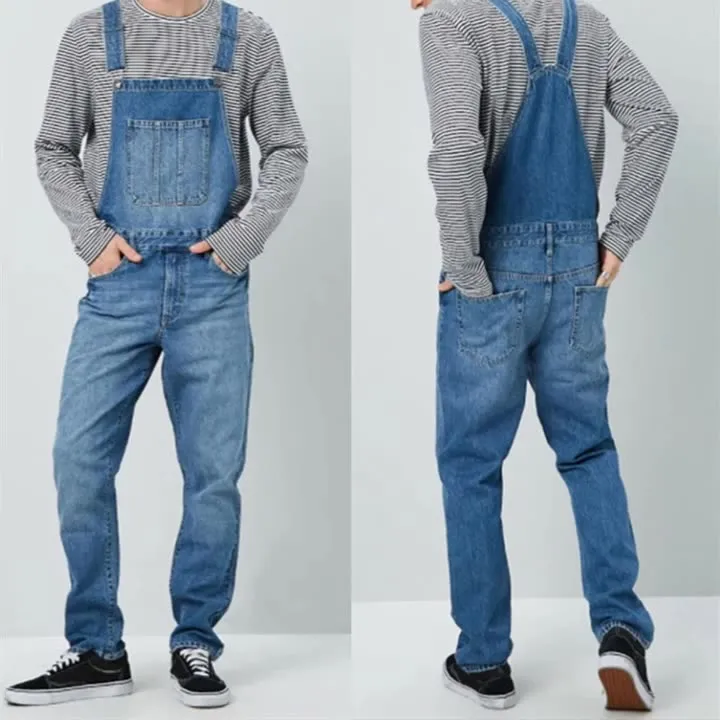 Men's Classic Blue Denim Overalls