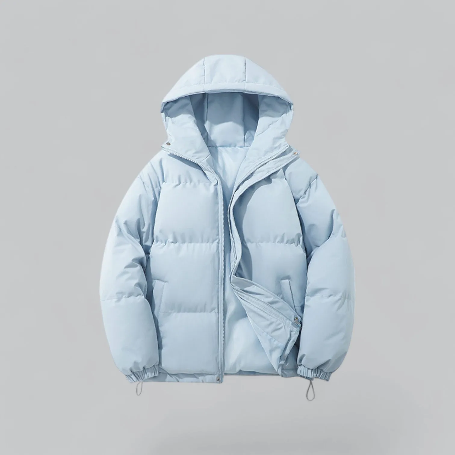 Men's Hooded Puffer Down Jacket | Waterproof Parka with Insulated Design for Cold Weather Protection