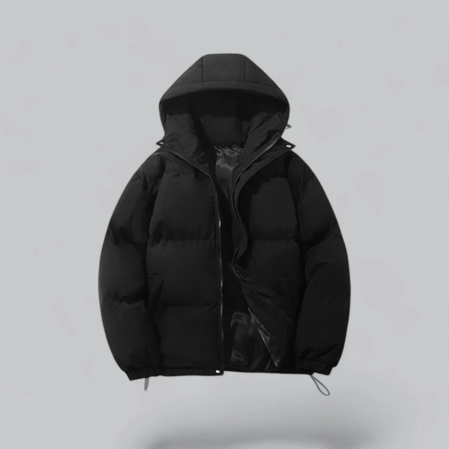 Men's Hooded Puffer Down Jacket | Waterproof Parka with Insulated Design for Cold Weather Protection