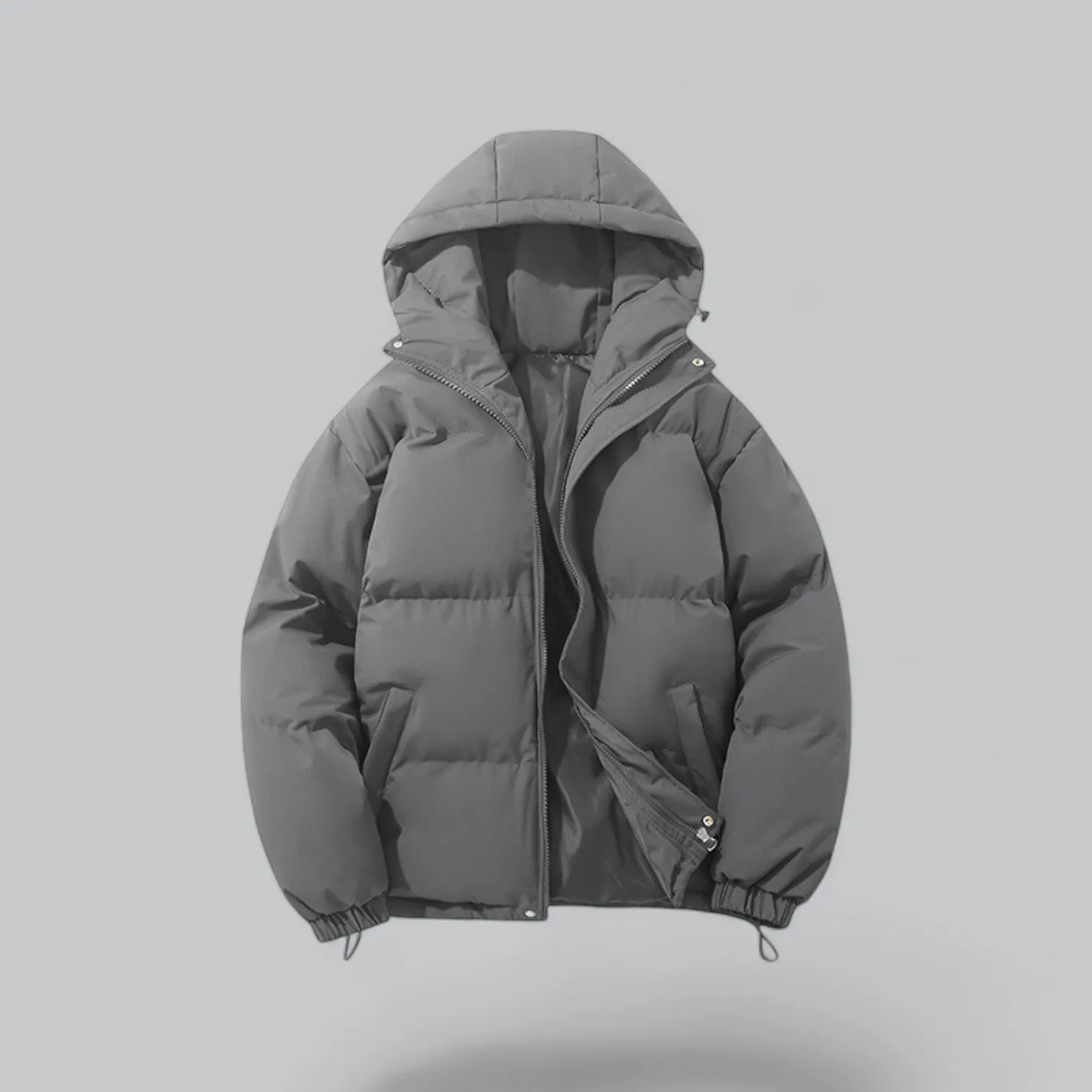 Men's Hooded Puffer Down Jacket | Waterproof Parka with Insulated Design for Cold Weather Protection