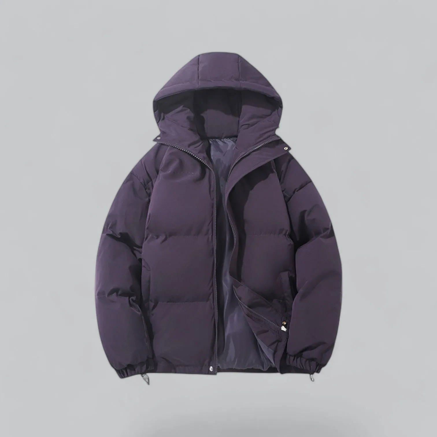 Men's Hooded Puffer Down Jacket | Waterproof Parka with Insulated Design for Cold Weather Protection
