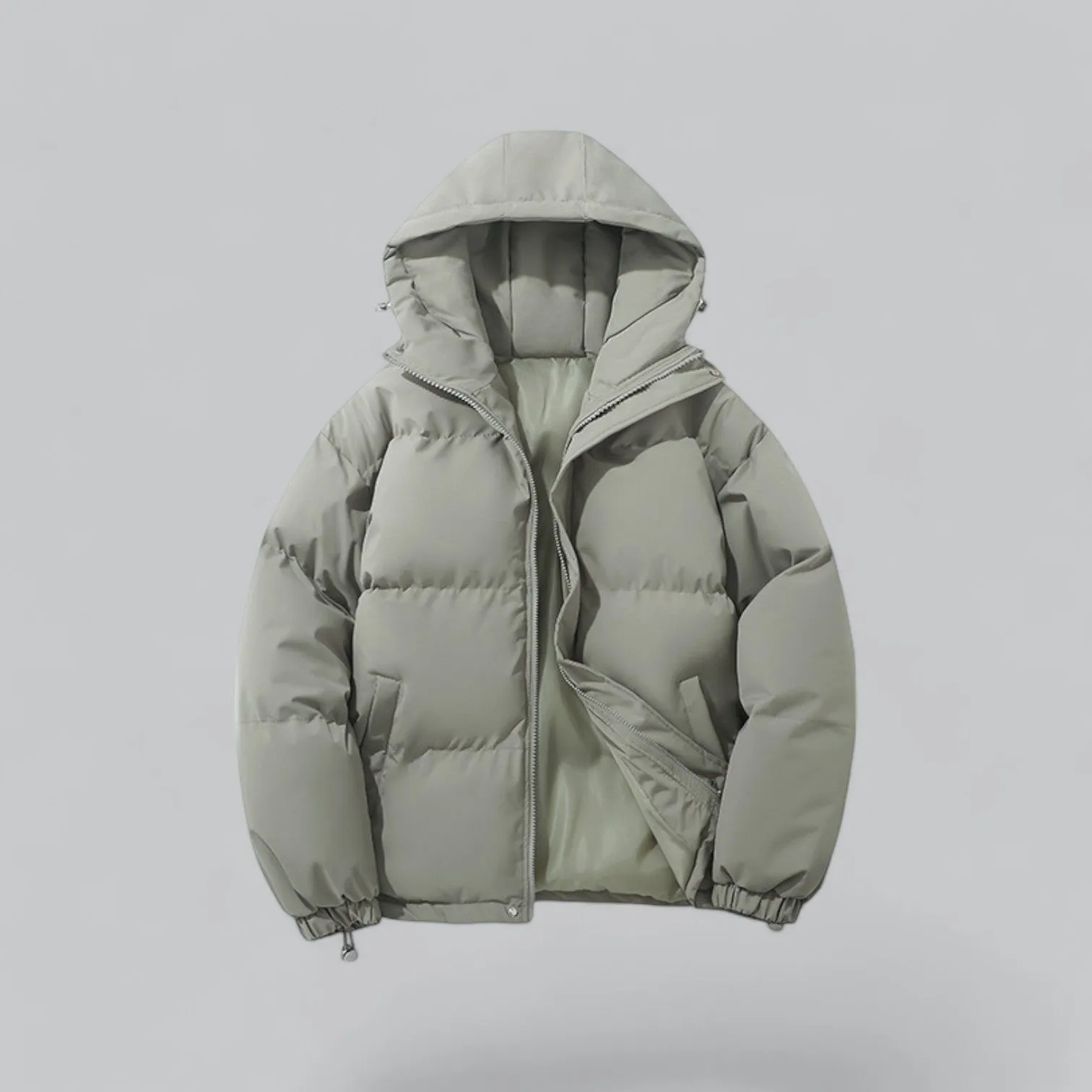 Men's Hooded Puffer Down Jacket | Waterproof Parka with Insulated Design for Cold Weather Protection