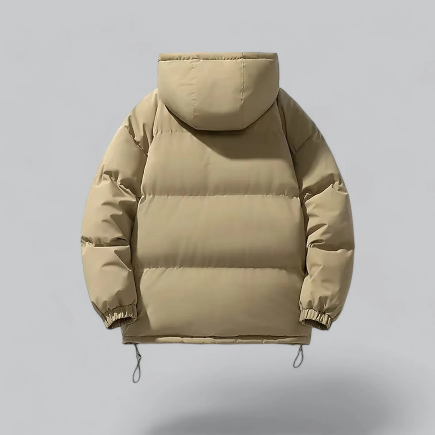 Men's Hooded Puffer Down Jacket | Waterproof Parka with Insulated Design for Cold Weather Protection