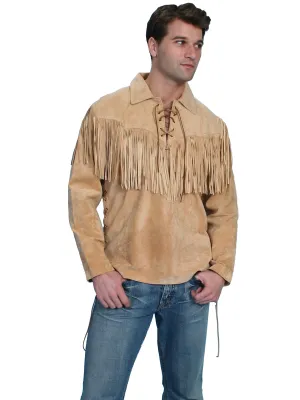 Men's Leather Jacket Collection: Scully Western Fringe Trapper Shirt