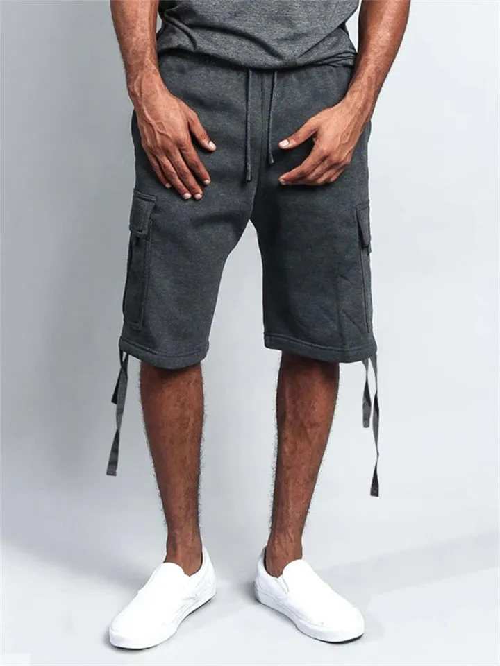 Men's Plus Size Relaxed Cargo Shorts with Pockets