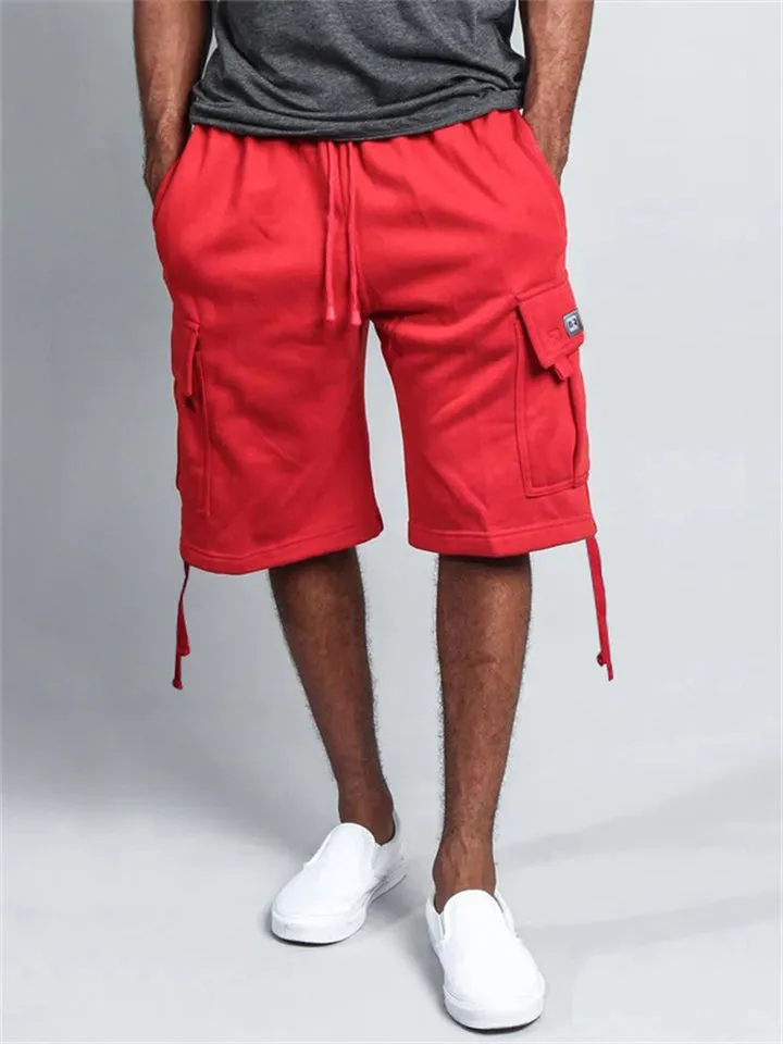 Men's Plus Size Relaxed Cargo Shorts with Pockets