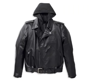 Men's Potomac 3-in-1 Leather Jacket - Black
