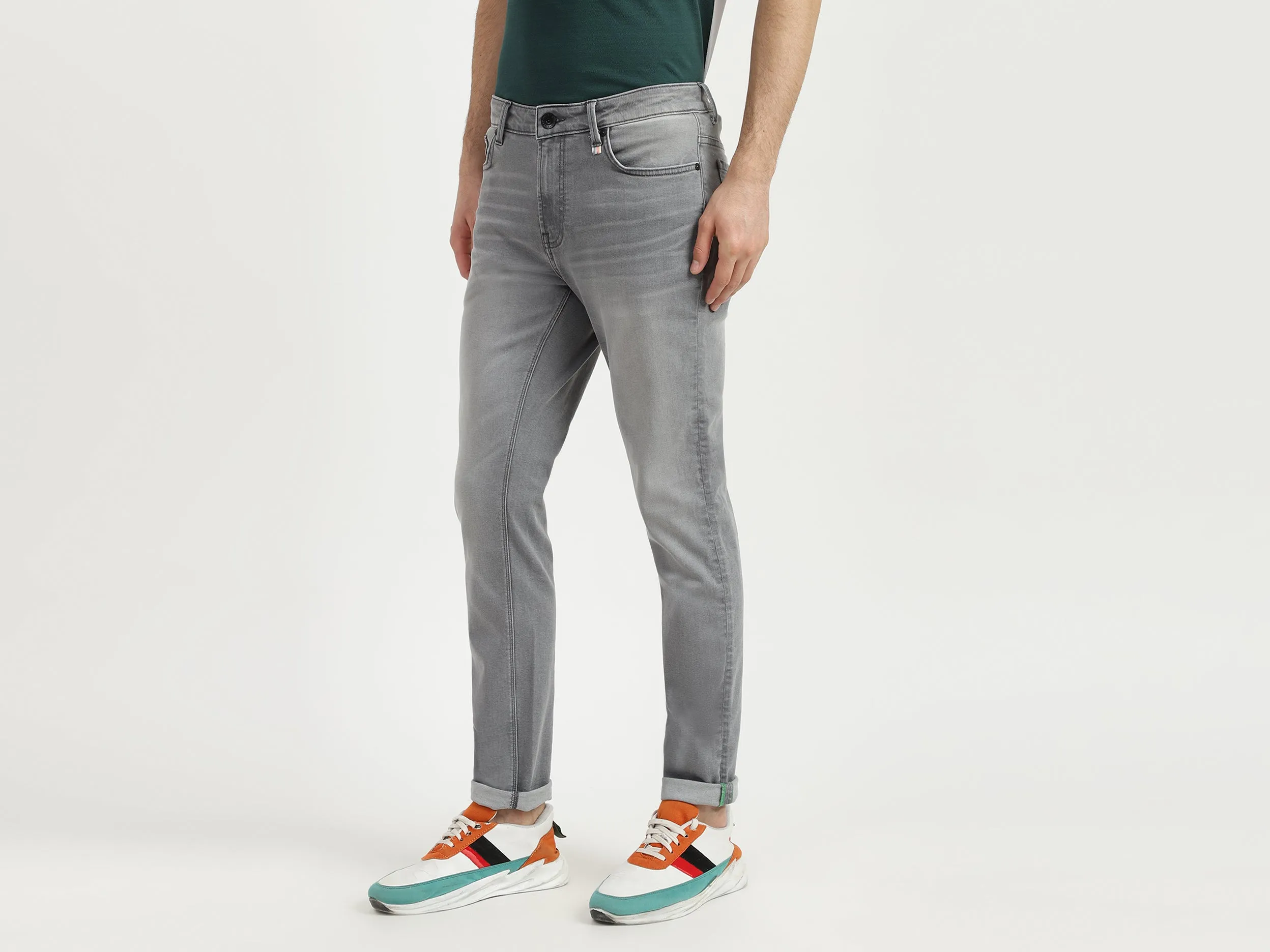 Mens Skinny Fit Solid Jeans