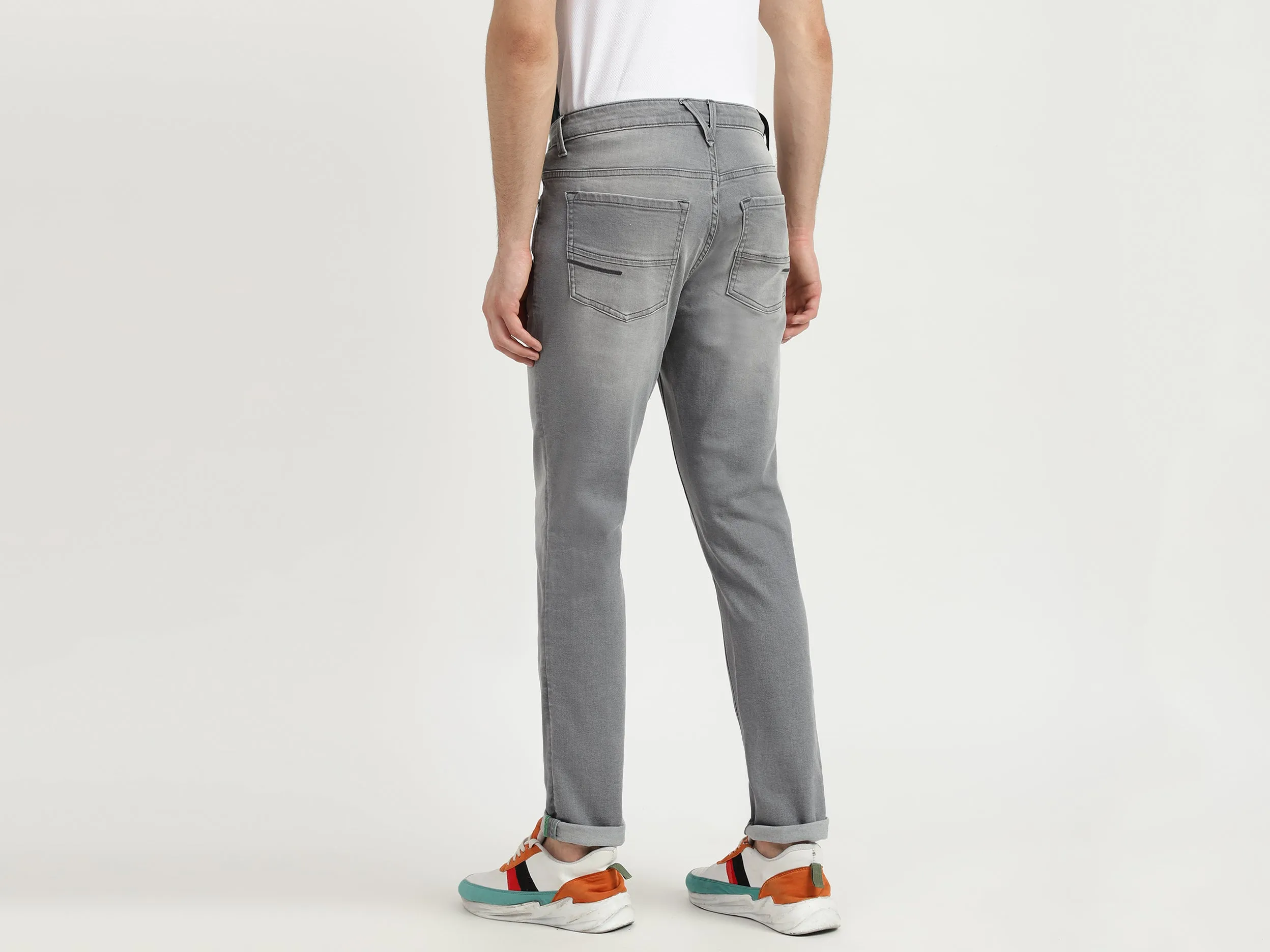 Mens Skinny Fit Solid Jeans