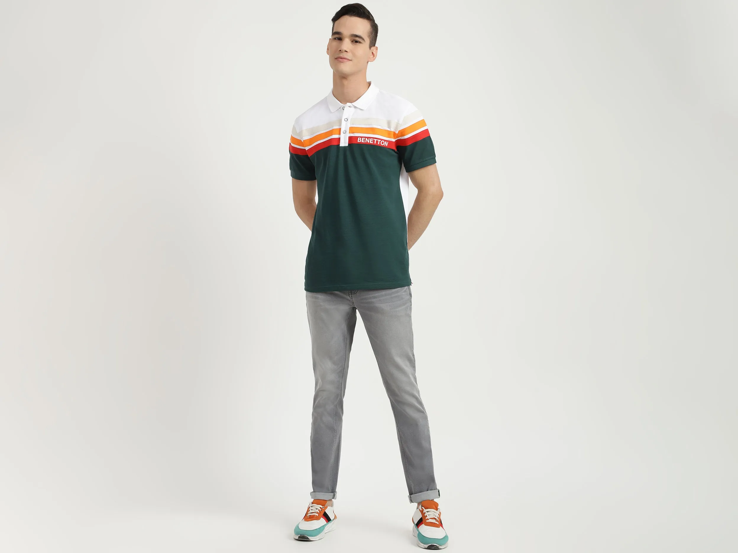 Mens Skinny Fit Solid Jeans