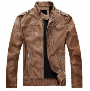 Men's Slim Fit Lambskin Leather Jacket