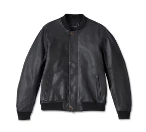 Men's The Citizen Bomber Leather Jacket - Black