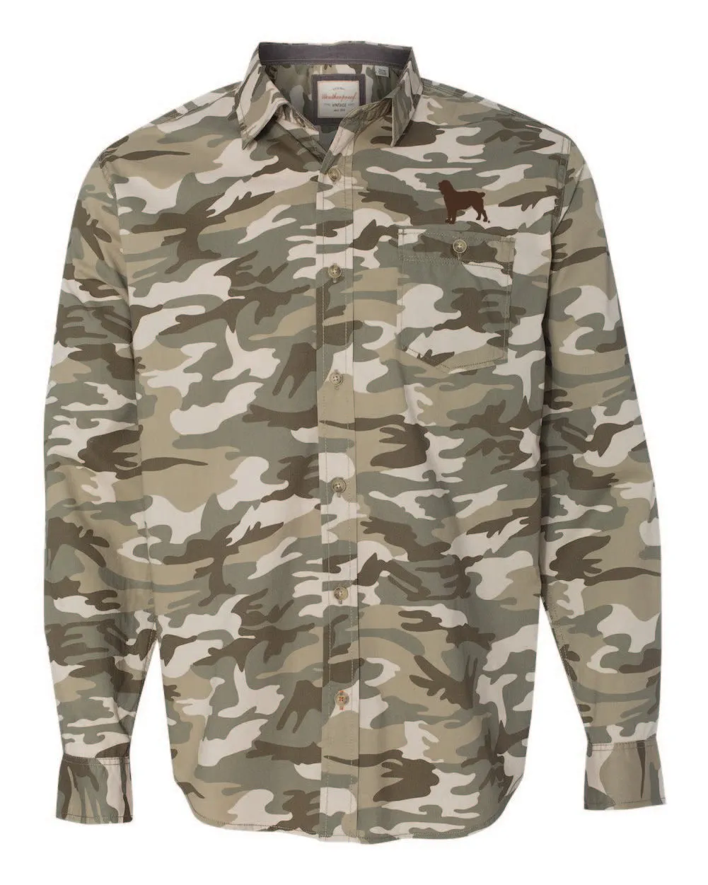 MEN'S WEATHERPROOF VINTAGE CAMO SHIRT W/BSS® SILHOUETTE
