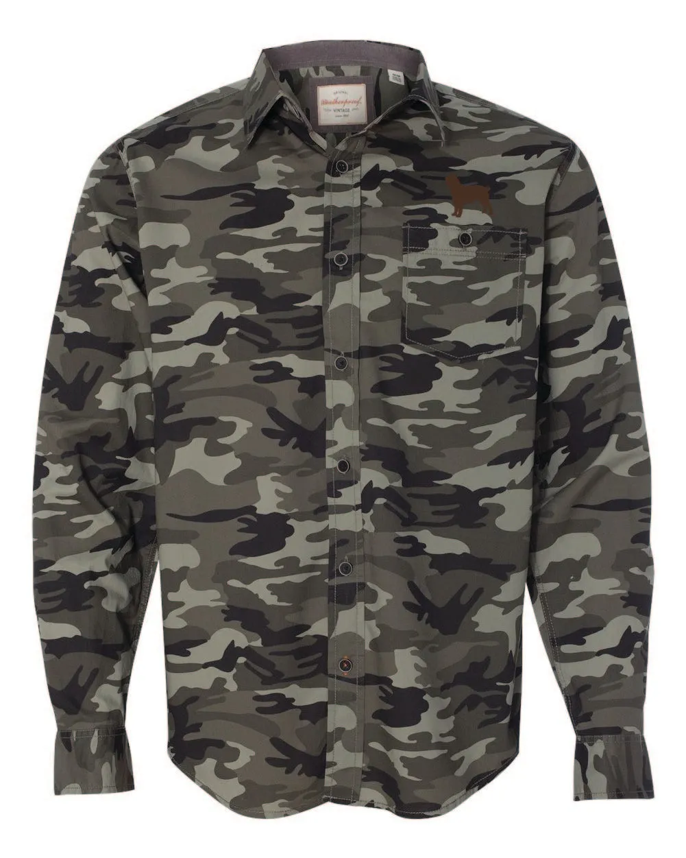 MEN'S WEATHERPROOF VINTAGE CAMO SHIRT W/BSS® SILHOUETTE