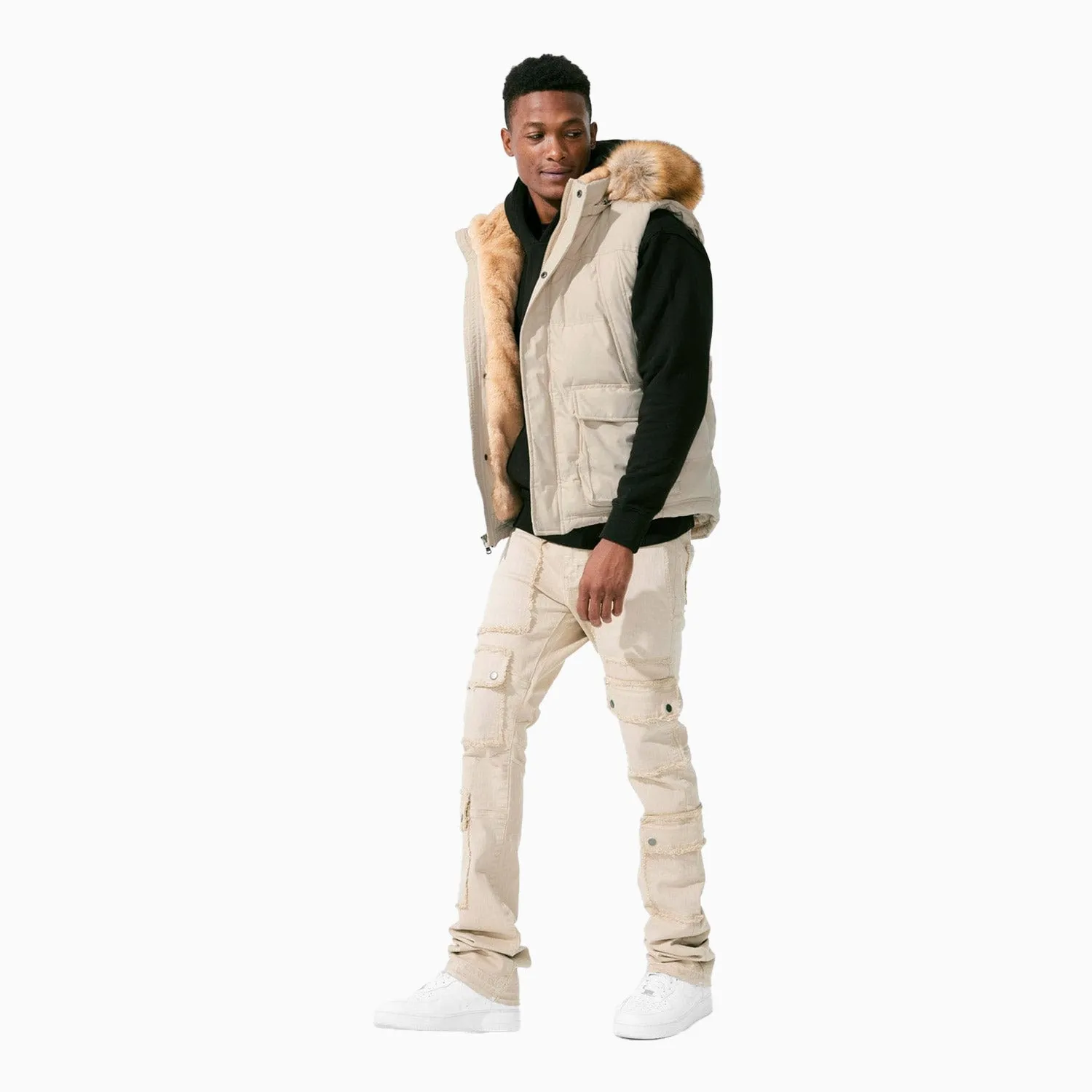 Men's Yukon Fur Lined Hooded Puffer Vest